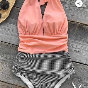Cupshe striped one piece bathing suit